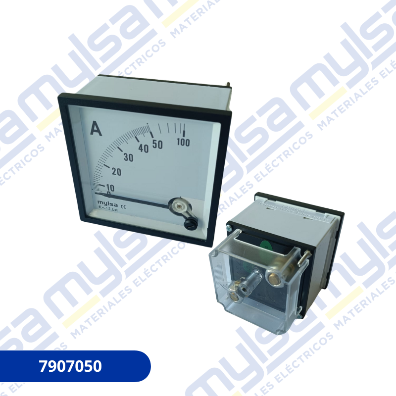 AMPERIMETRO DIRECTO EMPOTRABLE - 72X72mm - 50A