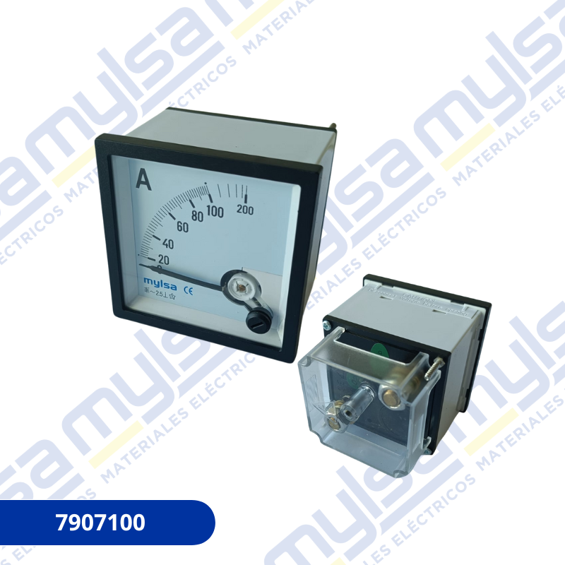 AMPERIMETRO DIRECTO EMPOTRABLE - 72X72mm - 100A